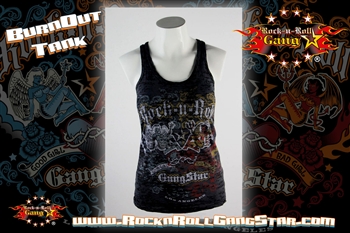 Rock Angel Devil Burnout Tank Top