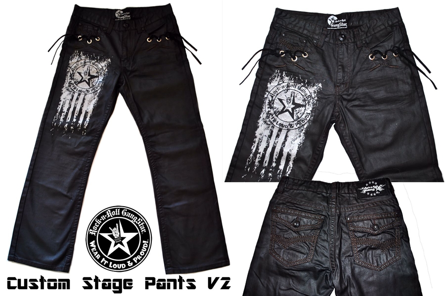 Leather & Lace Custom Order Stage Pants Streetwear With Leather and Suede  Lace-up Rockwear Stagewear 